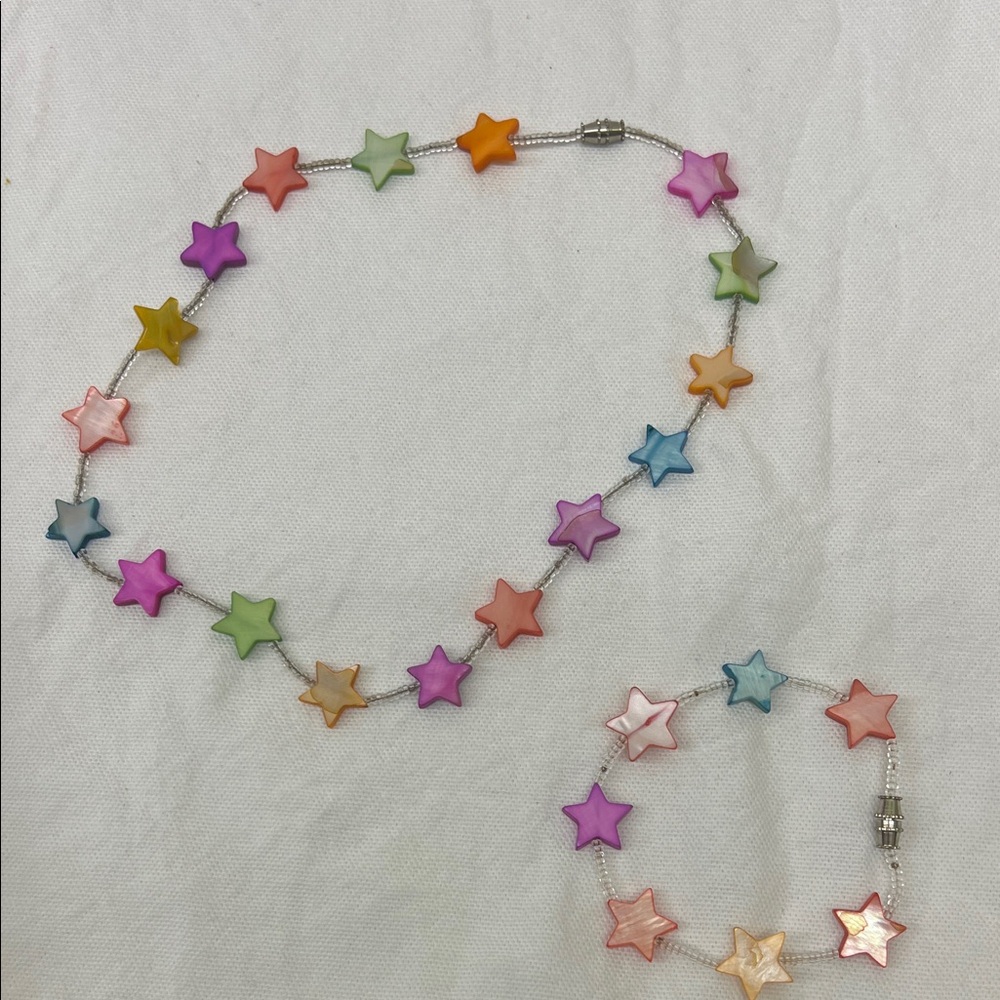 Artisinal Star Necklace and Bracelet Set